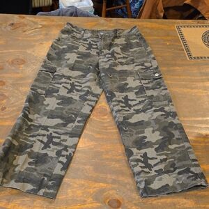 SHEIN Camouflage Wide Leg Jeans